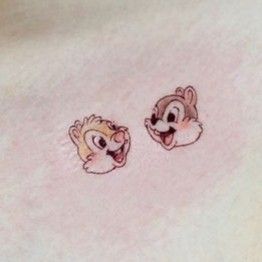 Goofy Friend Tattoos, Chip N Dale Tattoo, Sister Tattoos Disney, Matching Tattoos Disney, Best Friend Disney Tattoos, Chip And Dale Tattoo, Disney Matching Tattoos, Matching Sibling Tattoos, Friendship Tattoo Ideas