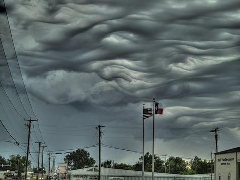 Pretor-Pinney came upon several instances of what he would call undulatus asperatus ("turbulent undulation"): a menacing, roiling cloud that he believed was unlike any known variety. Undulatus Asperatus, Clouds In The Sky, Wild Weather, Storm Clouds, Natural Phenomena, Incredible Places, Sky And Clouds, Ocean Waves, Amazing Nature