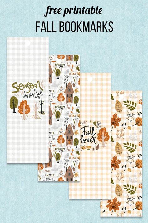 Vintage Bookmarks Printable Free, Autumn Bookmarks Free Printable, Autumn Scrapbook Ideas, Fall Bookmarks Free Printable, Free Printable Book Marks, Autumn Printables Free, Free Bookmarks Printables, Bookmarks To Print, Fall Bookmarks