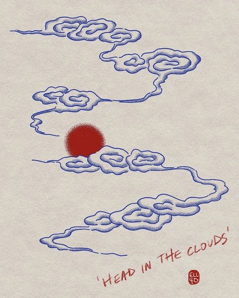 Asian Clouds Tattoo, Khruangbin Tattoo, Japan Cloud Tattoo, Blue Cloud Tattoo, Jinx Tattoo Clouds, Cherub On Cloud Tattoo, Chinese Cloud Tattoo, Red Cloud Tattoo, Chinese Clouds Tattoo