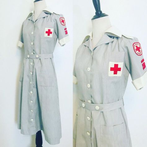 Wwii Nurse, Nurse Dress, Nurse Dress Uniform, Red Cross Nurse, Doctor Outfit, Cross Dress, Dress Couture, Summer Day Dresses, Vintage Nurse