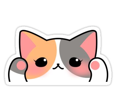 Pegatinas «Cara de gato Calico» de candypeach | Redbubble Stickers Cool, Tumblr Stickers, Face Stickers, Calico Cat, Kawaii Cat, Kawaii Stickers, Cute Easy Drawings, Anime Stickers, Animal Stickers