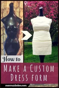 Make a Custom Dress Form by Padding a Mannequin. A must for that perfect fit.#affiliatelink Free sewing tutorial! Custom Dress Form, Diy Baby Headbands, Custom Dress, Beginner Sewing Projects Easy, Dress Forms, Headband Pattern, Sewing Projects For Beginners, Sewing Skills, Easy Sewing Projects