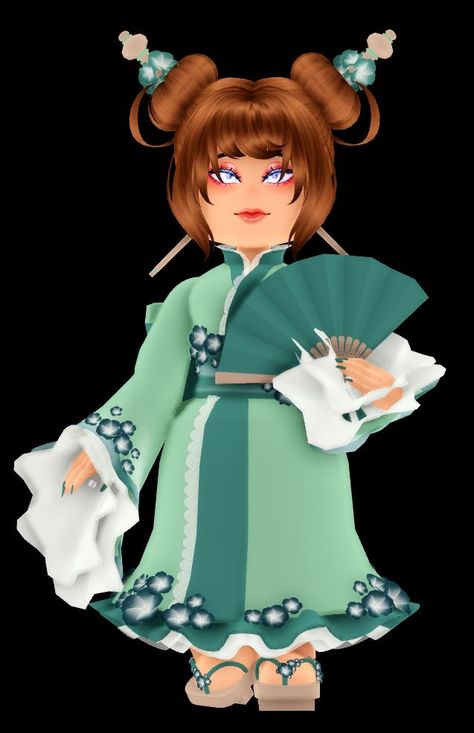 The Spring Cherry Blossom set is a collection of accessories, shoes, and skirt released on April 27, 2020. They are only available during April and May. The kimono of the set was added on April 30, 2020. It was later updated on May 5, 2021 to feature four color parameters. The set was modeled by ReddieTheTeddy. Originally the set was supposed to have a shawl as an accessory. Though this was never added into the game, but the item can be seen in ReddieTheTeddy's preview on Twitter. Japanese Kimono Outfit, Royale High Roblox Outfits, Kimono Skirt, Cherry Blossom Kimono, High Tea Outfit, Geta Sandals, Creative Outfit Ideas, Cherry Blossom Dress, Kimono Set