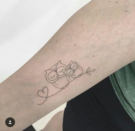 Tiny Owl Tattoo, Baby Owl Tattoos, Cute Owl Tattoo, Wrist Bracelet Tattoo, Sunflower Tattoo Sleeve, Animal Tattoo Ideas, Cross Tattoos For Women, Clover Tattoos, Wicked Tattoos