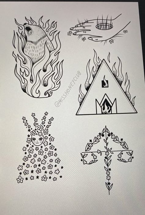 Midsommar Tattoo Ideas, Midsummer Tattoo, Midsommar Drawing, Midsommar Tattoos, Magick Tattoo, Tattoos Creepy, Aquarius Flower, Leg Tats, Horror Tattoos