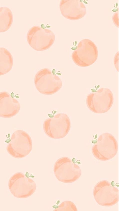 Cute Home Screen Wallpaper, Purple Flowers Wallpaper, Peach Wallpaper, Retro Revival, Cute Summer Wallpapers, Peach Background, Peach Aesthetic, Iphone Wallpaper Kawaii, Fruit Wallpaper