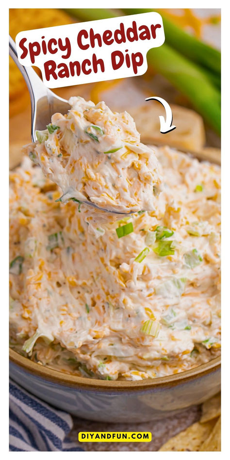 Favorite Ranch Dip Recipe With Cheddar Cheese. 6 Ingredients 2 carbs Spicy Cream Cheese Dip, Cream Cheese Cheddar Dip, Spicy Ranch Dip, Cheddar Ranch Dip, Chili Cream Cheese Dip, Spicy Cheese Dip, Veggie Dips, Cold Dip Recipes, Cheddar Dip