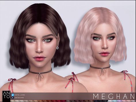 Short wavy hair for your sims Found in TSR Category 'Sims 4 Female Hairstyles' Meghan Hairstyle, Geek Hairstyles, Alpha Cc, Mod Hair, Cc Hair, The Sims 4 Pc, Intimo Calvin Klein, Pelo Sims, Sims 4 Game Mods