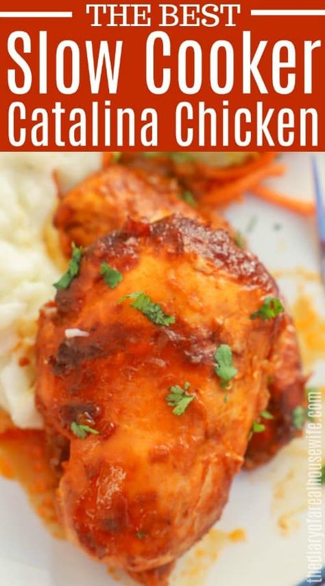 Catalina Chicken, Chicken Slowcooker, Slow Cooker Creamed Corn, Chicken Breast Slow Cooker, Recipe Slow Cooker, Diner Recept, Chicken Crockpot, Slow Cooker Dinner, Chicken Slow Cooker Recipes