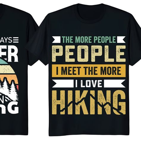 This is our new Merch by Amazon Best Selling Creative Hiking T-Shirt Designs Bundle. Are you looking for a professional custom creative t-shirt designer for your Print-On-Demand (POD) business or do you want an amazing one for your company, brand, or for any occasion, No worries, you are in the right place. We will make Copyright T-shirt Designs in Bulk for your store on Amazon, Etsy, Redbubble, Zazzle, Teespring, Teepublic, Printful, Spreadshirt, and other platforms. Contact us. E-mail:📩... Pod Business, Merch By Amazon, Creative T Shirt, Creative Tshirt, Design Bundles, Are You The One, Print On Demand, Shirt Designs, This Is Us