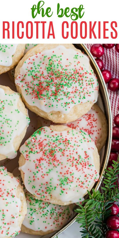 Italian Wedding Cookies With Ricotta Cheese, Allrecipes Ricotta Cookies, Ricotta Cheese Cookies Italian, Italian Cookies With Ricotta Cheese, All Recipes Ricotta Cookies, Christmas Ricotta Cookies, Ricotta Cookies Easy, Italian Ricotta Cookies Christmas, Ricotta Italian Cookies