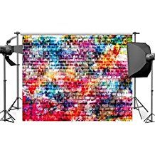 Dudaacvt 7x5ft Colorful Brick Wall Photography Backdrops Painting Graffiti Vinyl Background Q0130507 Brick Wall Photography, 90's Hip Hop, Home Photo Studio, Disco Birthday, Brick Backdrops, Graffiti Photography, Wall Photography, Decoration Photo, Party Photography