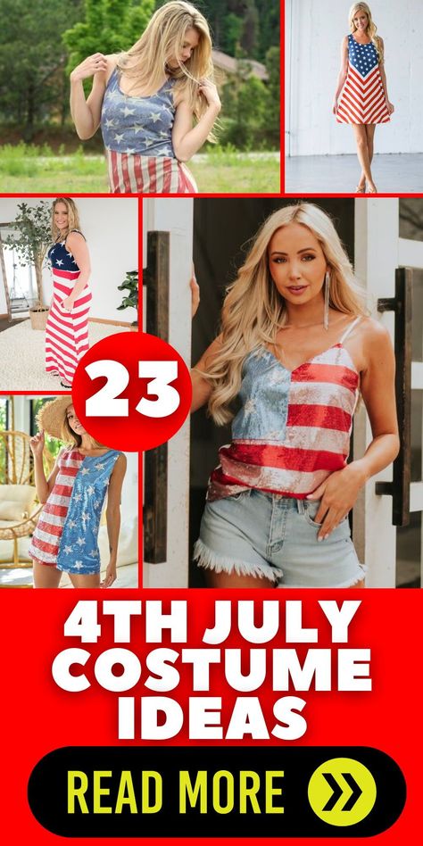 Celebrate in style this 4th of July with our festive costume collection! Whether you're looking for a casual outfit for a beach party or something more dressy for a social gathering, we have options to suit every style and budget. From DIY crafts to preppy vests and classy shirts, our designs are perfect for showing off your patriotic spirit. Shop now and make this Independence Day one to remember! Classy Shirts, Preppy Vest, Costume Ideas For Women, Classy Dresses, Simple Crafts, Creative Shirts, Outfits Classy, Patriotic Outfit, Costume Collection