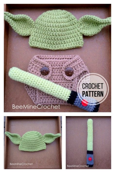 Baby Yoda Costume, Yoda Costume, Crochet Baby Costumes, Star Wars Crochet, Baby Kostüm, Crochet Newborn, Baby Pattern, Haken Baby, Mythical Creature