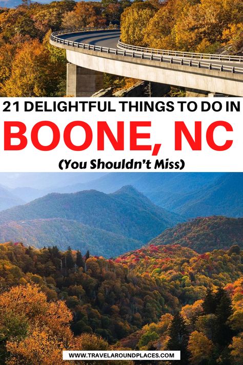 21 Delightful Things to do in Boone North Carolina | best things to do in Boone | fun things to do in Boone | unique things to do in Boone | outdoor things to do in Boone | places to visit in Boone | things to see in Boone | #thingstodo #hikingadventures #bucketlist #roadtrip #usatravel Boone North Carolina, Sunrise Mountain, Foggy Mountains, Boone Nc, Living History Museum, Picture Places, G Adventures, Free Things To Do, Living History