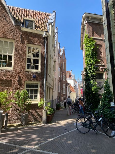 Summer In City Aesthetic, Dutch Lifestyle Aesthetic, Amsterdam Living Aesthetic, Study Abroad Netherlands, Amsterdam Aesthetic Spring, Amsterdam Spring Outfit, Amsterdam Outfit Spring, Summer In Netherlands, Spring In The Netherlands