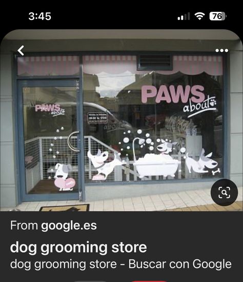 Dog Grooming Salon Decor, Pet Store Design, Pet Grooming Business, Grooming Salons, Pet Store Ideas, Pet Grooming Salon, Dog Grooming Shop, Grooming Ideas, Grooming Business