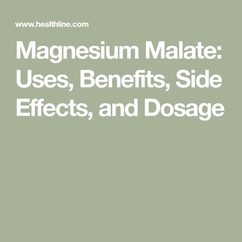 Magnesium Malate: Uses, Benefits, Side Effects, and Dosage Magnesium Side Effects, Magnesium Glycinate Benefits, Natural Antacid, Take Supplements, Types Of Magnesium, Best Magnesium, Magnesium Malate, Low Magnesium, Magnesium Rich Foods