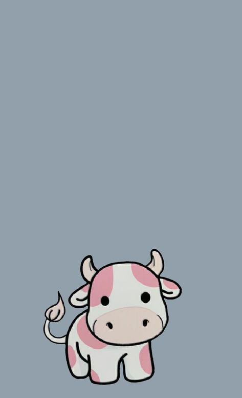 Simple strawberry cow wallpaper. Strawberry Cow Cartoon, Matching Cow Wallpapers, Cute Cow Iphone Wallpaper, Cow Wallpaper Backgrounds, Cute Cartoon Animal Wallpapers, Cute Cartoon Characters Aesthetic, Cute Cow Wallpaper Cartoon, Cute Wallpapers Cow, Cartoon Cow Wallpaper