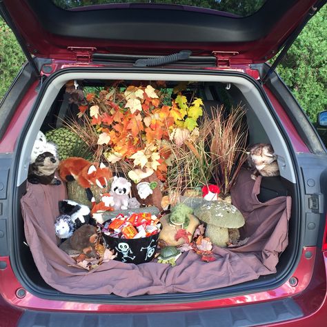 Forest Theme Trunk or Treat Forest Theme Trunk Or Treat, Event Gift Ideas, Childhood Halloween, Gift Party Ideas, Trunk Or Treat Ideas, Fall Fest, Event Gifts, Camping Theme, Treat Ideas