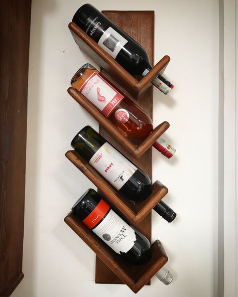 Modern Wall Wine Rack, Home Mini Bar, Wine Shop Interior, Wine Rack Design, Diy Home Bar, Wooden Wine Rack, Wood Wine Racks, Wall Shelves Design, Wine Glass Rack