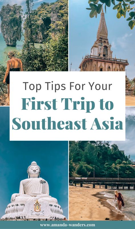 Southeast Asia Travel Itinerary, Asia Tourist Spots, Southeast Asia Backpacking Route, South East Asia Itinerary, Backpacking Southeast Asia, Phuket Travel, Grad Trip, Tropical Vacations, Temple Photography