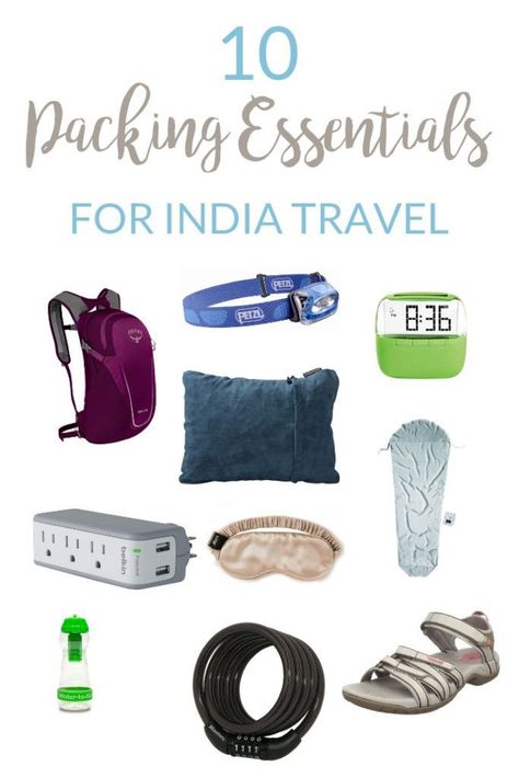 10 Travel Essentials For India Outfits For India, India Packing List, Backpacking Essentials, Most Beautiful Places To Visit, Packing Essentials, Travel Drawing, Travel Quotes Adventure, Packing Checklist, Packing Lists