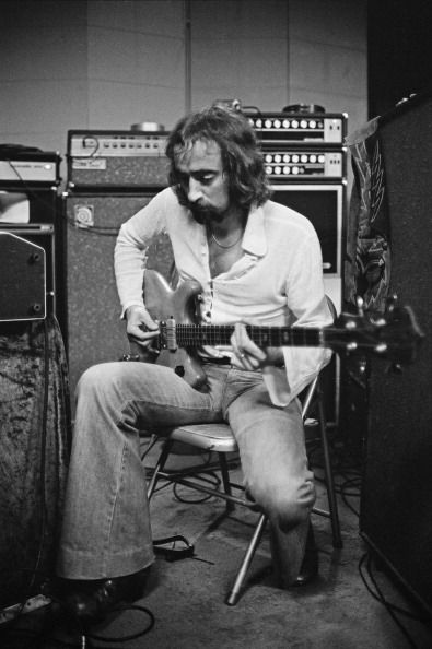 John McVie... 1975 Peter Green Fleetwood Mac, John Mcvie, Happy Birthday John, Buckingham Nicks, Lindsey Buckingham, Stevie Nicks Fleetwood Mac, Bass Players, 70s Music, Guitar Stand