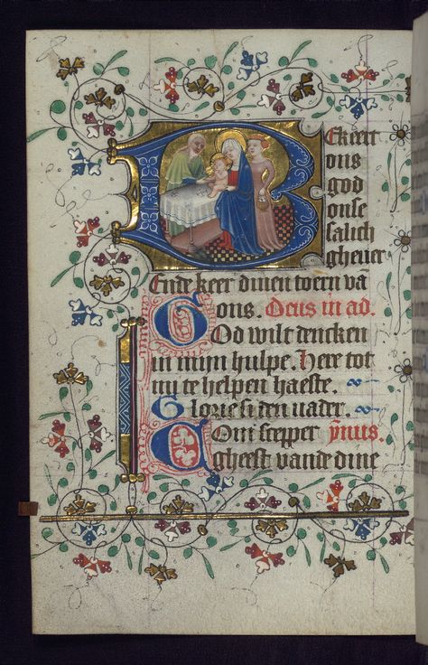 Medieval Illumination, Kneeling In Prayer, Illustrated Manuscript, Handwritten Text, Medieval Books, Illumination Art, Book Of Kells, Two Souls, Ancient Books