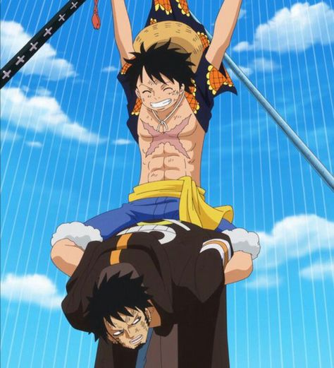 Law & Luffy // Dress rosa Luffy And Law, Action Anime, One Piece World, One Piece 1, One Piece Ship, One Piece Funny, Trafalgar Law, One Piece Images, One Piece Fanart