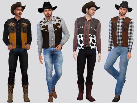 Sims 4 Western Cc Maxis Match, Sims 4 Cc Country Clothes Male, Sims 4 Horse Ranch Cc Clothes, Western Sims 4 Cc, Cowboy Sims 4 Cc, Sims 4 Ranch Cc, Sims 4 Cowboy Cc, Sims 4 Western Cc, Country Boy Outfits