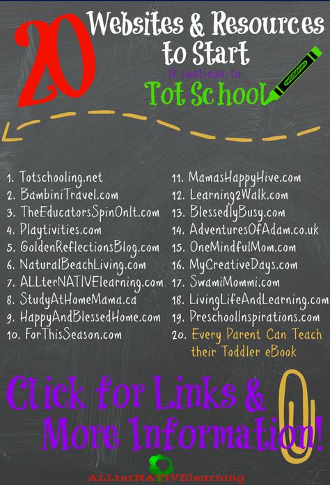 Helpful websites and resources to help start tot school, prepare for preschool, implement Montessori, and more. Teach your toddler at home! | ALLterNATIVElearning.com Prepare For Preschool, Helpful Websites, Preschool Prep, Toddler Curriculum, Hundreds Chart, Toddler Education, Toddler School, Teaching Toddlers, Tot School