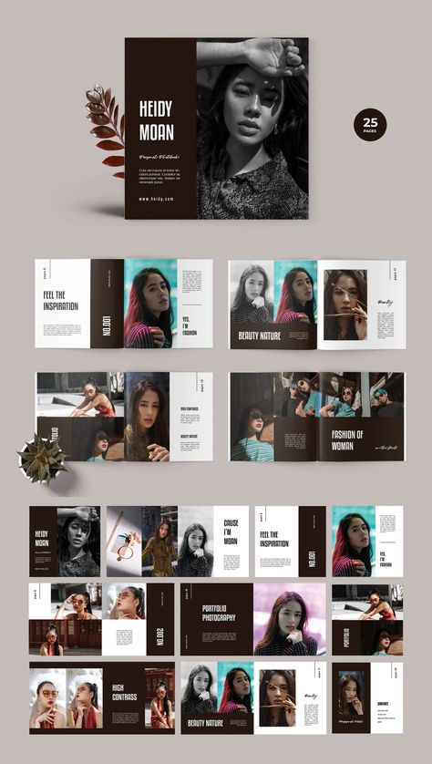 Square Photobook Magazine Template InDesign - 25 pages Square Magazine Design, Square Photobook Layout, Square Magazine Layout, Square Book Design, Photobook Layout Templates, Photo Magazine Layout, Square Layout Design, Photography Magazine Layout, Photography Magazine Design