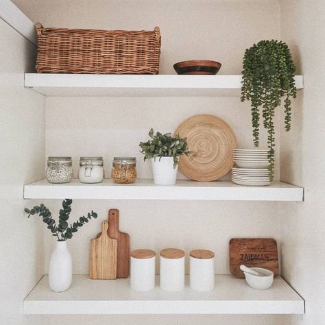 [Ad] 79 Impressive Open Shelves Kitchen Styling Ideas You Have To See This Autumn #openshelveskitchenstyling Neutral Kitchen Shelf Decor, Open Shelves Decor Kitchen, Neutral Kitchen Decor Apartment, Kitchen Decor Open Shelves, Minimalist Kitchen Shelves, Open Kitchen Shelf Decor, Style Open Shelves In Kitchen, How To Style Open Shelves In Kitchen, Kitchen Shelf Styling Modern