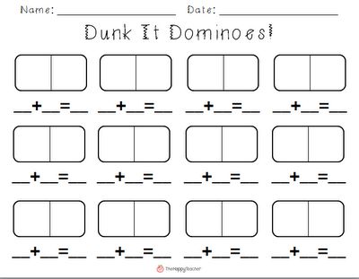 Domino Math, Addition Math Centers, Envision Math, Math Center Games, Addition Kindergarten, Addition Games, Addition Worksheets, Math Time, Math Addition