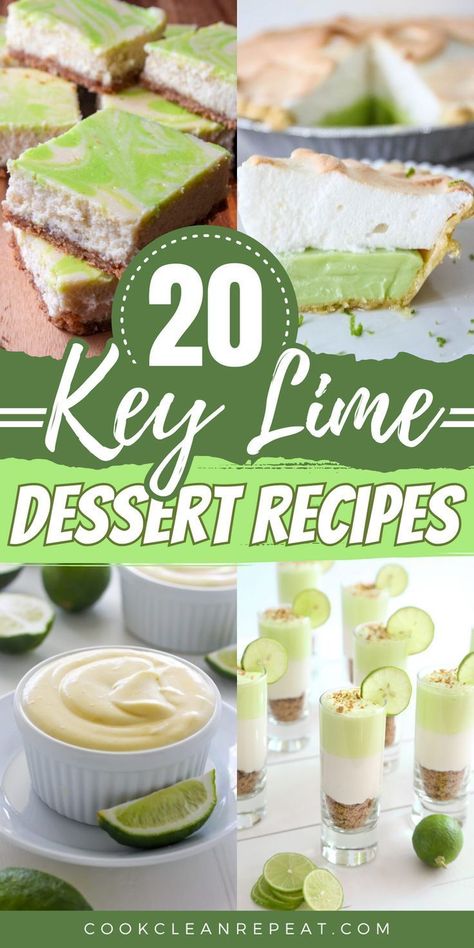 These 20 Key Lime dessert recipes are perfect for any summer occasion! Apart from Florida Keys’ official key lime pie, did you know that there are also other amazing key lime dessert recipes you can try? These delicious recipe ideas will take your dessert to the next level. Let Cook Clean then Repeat help you bring the perfect dessert to your next potluck. Best Key Lime Cheesecake Recipe, Key Lime Dessert Recipes, Key Lime Dessert, Key Lime Cookie Recipe, Lime Dessert Recipes, Key Lime Cheesecake Recipe, Lime Dessert, Key Lime Recipes, Key Lime Desserts