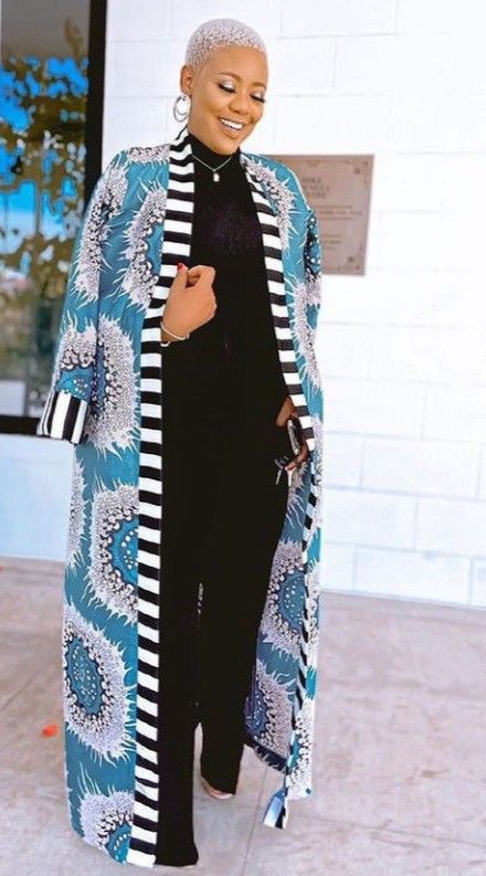 Modern Kimono Fashion Outfits, Kimono Jacket Outfit, Modern Kimono Fashion, African Maxi Dress Ankara, African Kimono, Kimono Styles, African Print Kimono, African Traditional Wear, Ankara Long Gown Styles