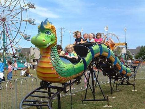 Kids Roller Coaster With Slide Dragon Theme Dragon Wagon, Fair Rides, 2010s Nostalgia, Kiddie Rides, Miami Orlando, Amusement Park Rides, Carnival Rides, Roller Coaster Ride, Fun Fair