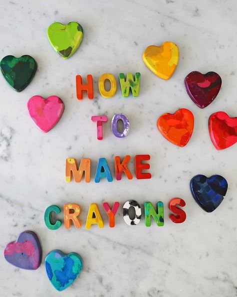 How To Make Crayons, Make Crayons, Homemade Crayons, Alphabet Crayons, Heart Shaped Crayons, Crayon Molds, Toddler Crayons, Crayon Valentines, Preschool Valentine's