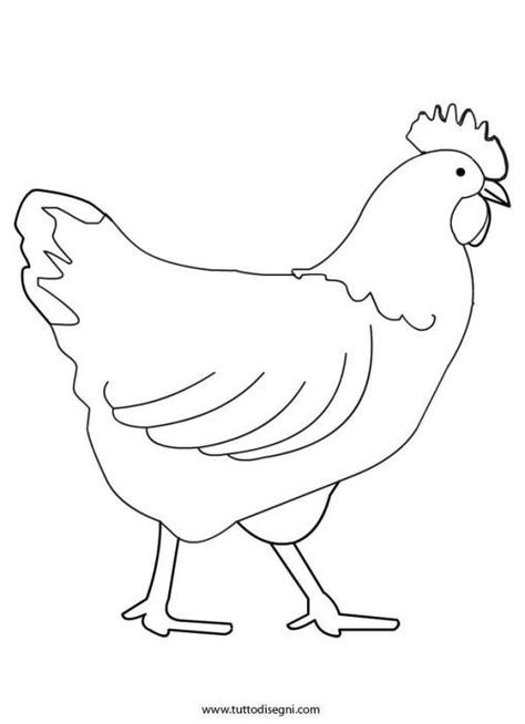 Hen Drawing For Kids, Hen Drawing, Chicken Coloring Pages, Farm Animals Preschool, Chicken Coloring, Chicken Drawing, Farm Animal Coloring Pages, Chicken Crafts, Chicken Painting