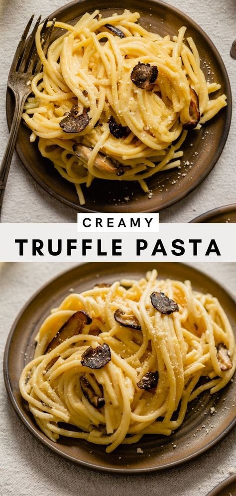 Black Truffle Pasta Recipe, Truffle Butter Pasta, Fancy Pasta Dishes, Black Truffle Pasta, Pasta Truffle, Black Truffle Butter, Fresh Truffle, Truffle Oil Recipes, Gourmet Comfort Food