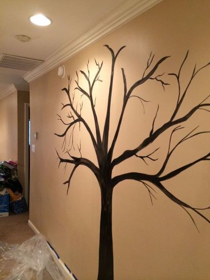 Hometalk Tree Wall Painting, Wall Arrangements, Make A Family Tree, Family Tree Painting, Light Up Canvas, Family Tree Photo, Book Art Projects, Family Photo Wall, Organizational Ideas