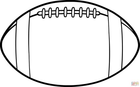 American Football Ball | Super Coloring Football Locker Decorations, Football Outline, Football Printables, Football Coloring, American Football Ball, Football Template, Football Coloring Pages, Printable Sports, Sports Coloring Pages