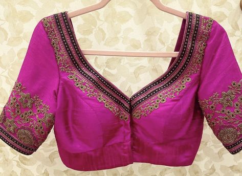 Ghagra Design, Bday Dress, Maggam Blouses, Handwork Blouse, Brothers Wedding, Blouse Works, Blouse Necklines, Bridal Blouses, Embroidery Blouses