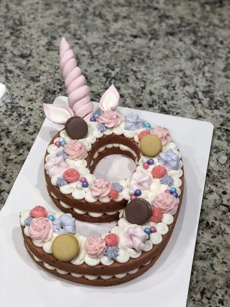 Perfect cake for a sweet 9 year old girl! Nine Year Old Birthday Cakes, 9 Birthday Cake Girl, Cake For 9 Year Girl, Birthday Cakes For 9 Year Girl, 9th Birthday Girl Ideas Cake, 9 Year Birthday Cake, 9 Birthday Cake, Old Birthday Cake, Girls 9th Birthday