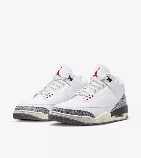 Nike Air Jordan 3 White Cement Reimagined 2023 Size 12.5 | eBay White Cement Reimagined 3s Outfit, Reimagined Jordan 3, Jordan 3s White Cement, Jordan 3 White Cement Outfit, White Cement 3 Outfit, Jordan Threes, White Cement 4s, Jordan 3 Reimagined, Air Jordan 3 White Cement