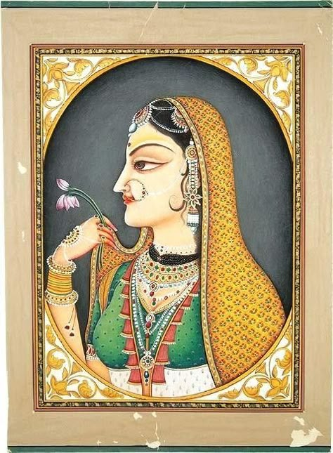 Rajasthani Miniature Paintings, Bani Thani, Mughal Miniature Paintings, Mughal Miniature, Rajasthani Painting, Pichwai Art, Desi Art, Rajasthani Art, Mughal Art Paintings