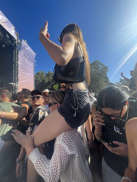 #festival #shoulders #fun #satuday #perth #forthelove #ftl #crowd #moshpit #mosh #festivaloutfit Mosh Pit Outfit, Mosh Pit, Metal Girl, Saturday Night, Festival Outfit, Aesthetic Photo, Perth, Festival