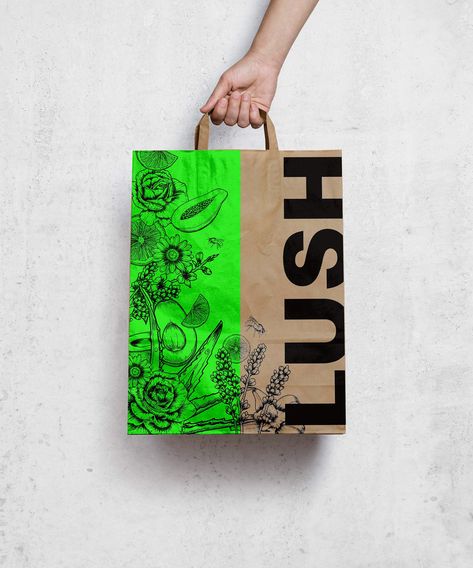 Spa Packaging Design, Lush Logo, Lush Branding, Bath Packaging Design, Lush Packaging, Bodywash Packaging Design, Bath Salt Packaging Design, Soap Packaging Mockup Free, Botanical Fashion